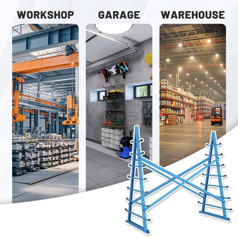 Heavy Duty 2000 Lbs Horizontal Storage Rack With 7 Tier Floor Standing Adjustable Lumber And Pipe Organizer For Garage Workshop Shed Basement Blue For Home And Shop in workshop, garage, and warehouse settings