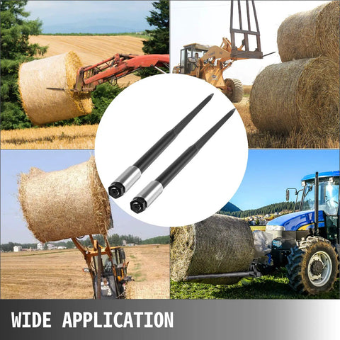 Beefy 49 Inch Hay Bale Spear Spike With Quick Attach 4000 Lb Capacity Square Bale Forks With Tractors And Loaders