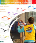 28 Pack Kids Safety Glasses Set With Seven Color Frames For Nerf Parties Science Projects And School Use ANSI Z87.1 Plus Protection