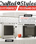 Big Time Performance Stainless Steel Digital Food Dehydrator With Eight Roomy Trays And 360 Airflow, compact design.