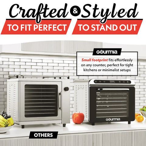 Big Time Performance Stainless Steel Digital Food Dehydrator With Eight Roomy Trays And 360 Airflow, compact design.