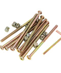 Heavy Duty M6 X 110Mm Socket Cap Bed Mounting Bolts And Nuts Replacement Kit For Crib Furniture Fix with hex key included.
