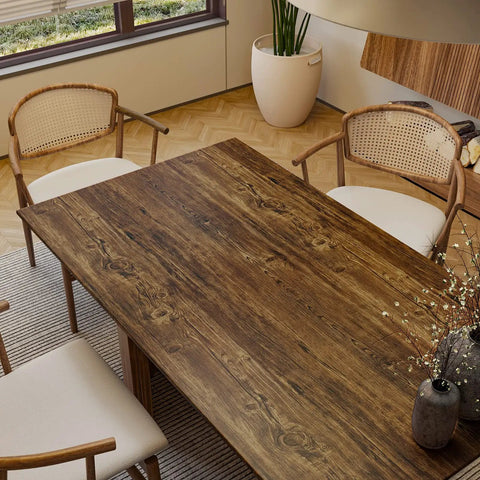 Thick Rustic Wood Wallpaper Peel And Stick 15.7 Inch Wide By 354 Inch Long Self Adhesive Vinyl Wrap for kitchen table