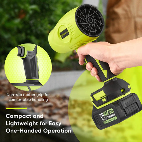 Cordless Leaf Blower For Quick Yard Cleanup Beast Mode Power Portable Dust And Debris Blower Handheld Grip Detail