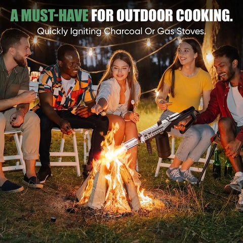 Group using Powerful Propane Torch Gun For Kitchen And BBQ With Adjustable Flame CSA Certified High Heat Up To 2462 Fahrenheit