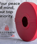 Heavy Duty Gate Valve Lockout Red Lockout Tagout Device For 18 To 24 Inch Valve Handles Up To 5 Inch Stems OSHA Compliant