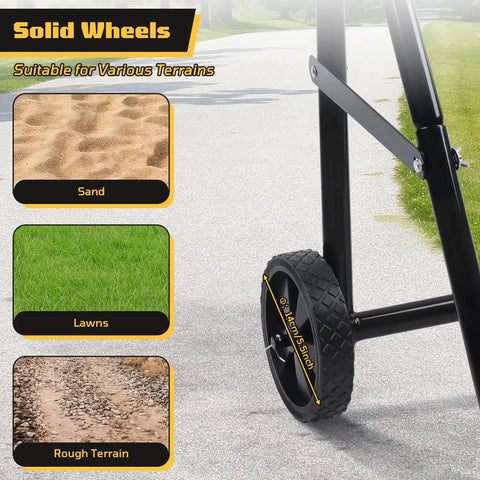 Heavy Duty Outboard Boat Motor Stand With Wheels 165 Lb Load Capacity Portable Motor Trolley wheel on various terrains