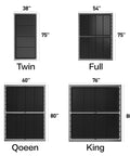 Tough As Nails Twin Bunkie Board 38 X 75 Inches folding mattress support platform sizes display including Twin and Full.