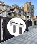 Beefy 6 Inch Sliding Gate Guide Roller with UHMW Nylon Rollers and Steel Bracket on driveway gate