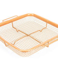 Air Fryer Crisping Basket And Tray Set With Nonstick Grease Catcher For Even Cooking Healthier Frying Copper Finish 9 By 10 Inches