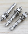 12 Pack M6 1.0 By 60mm Wedge Anchors Stainless Steel 304 Grade 18 8 Concrete Anchor For Heavy Duty Outdoor Marine Use