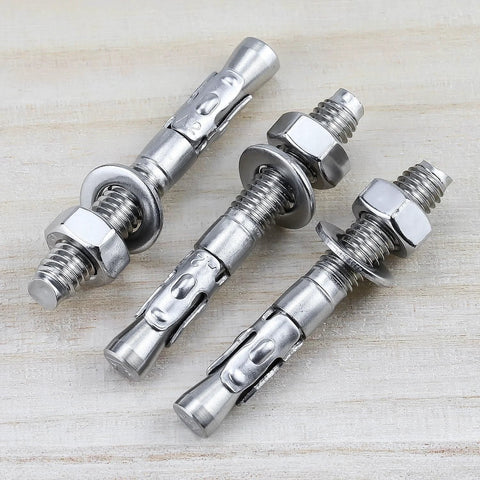12 Pack M6 1.0 By 60mm Wedge Anchors Stainless Steel 304 Grade 18 8 Concrete Anchor For Heavy Duty Outdoor Marine Use
