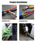 Product installation of 150 Pcs Spring Hose Clamps Kit For Fuel Line And Vacuum Hose Includes Spring Band Type Clamps in use