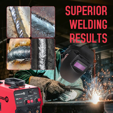 Welding demonstration using 140A 3 In 1 Portable Welding Machine For Flux Core MIG Stick And Lift TIG 110V Inverter Welder