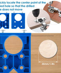 Concealed Hinge Jig for 35mm Hinge Drilling Guide Woodworking with Adjustable Bit and Hex Wrench No Fuss Easy Setup