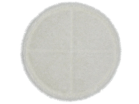 Replacement Pads for Bissell Spin Wave Hard Floor Cleaner Mop 2039 Series 2307 2315A, 6 Pack Featuring 4 Soft Microfiber Pads and 2 Scrubby Pads, Reusable, Machine Washable, Top Notch Cleaning Power, white microfiber pad