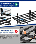 2 Pack 2x6ft Heavy Duty Garage Wall Shelves Set Black, wall-mounted steel shelf with lock design and stud brackets