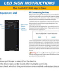 Bluetooth app connection instructions for Scrolling Bright Advertising LED Sign With Flexible USB 5V Power Bluetooth App Control Custom Text And Animation Patterns Programmable Display For Store Bar Hotel And Car 27 Inch By 5 Inch.