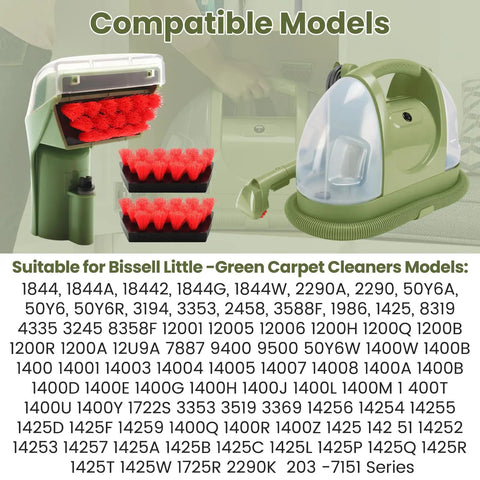 Tough Stain Brush Tool Replacement For Little Green Machine Fits Portable Carpet And Upholstery Cleaners Compatible With 4075 2513E And Other Similar Models Must Have For Messy Spills next to green portable carpet cleaner