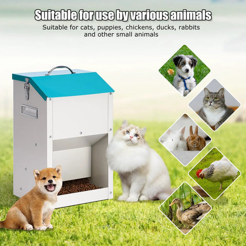 No Sweat Automatic Dog And Cat Feeder With 14 Liter Gravity Stand, heavy duty feeder for various pets like dogs and cats.