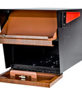 Wood Grain Curbside Locking Mailbox Built Tough Steel USPS Approved Anti Identity Theft Security 14 To 16 Gauge Welded Construction