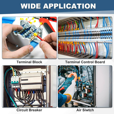Installation of Beefy 1000 Pcs AWG18 Copper Insulated Wire Ferrules Crimp Terminals Kit For Stranded Wire Heavy Duty Electric Power And Industrial Control Systems Gray