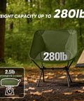 Ultra Lightweight Folding Camp Chair With Carry Bag For Outdoor Travel Beach Picnic Festival Grab And Go 2.5 Pound Portable Backpacking Seat Green Easy Setup Sturdy Frame For Any Outdoor Adventure shown outdoors