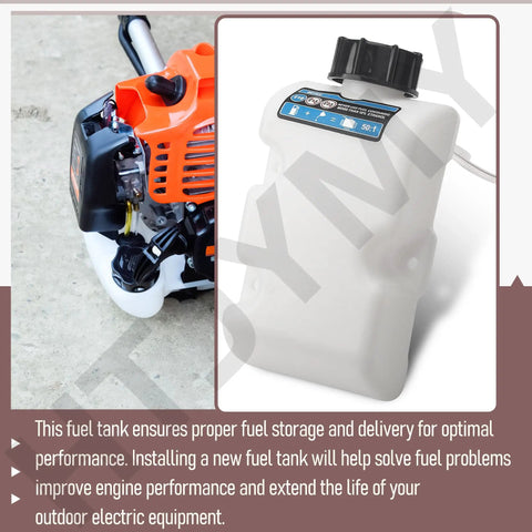 Gas Tank Assembly Replacement Fuel Tank For 25cc Jet Fan Blower, Durable Plastic, Easy Install, with black cap detail