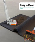 Extra Large Heavy Duty Commercial Entrance Rug Top Notch Walk Off Mat Built Tough For Heavy Foot Traffic Water Resistant Boot Scraper Gray Floor Mat captures dirt and is easy to clean with vacuum.