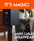 Premium Universal Floor Speaker Stands With Vibration Absorbing MDF Construction for Edifier Polk Speakers, cable management