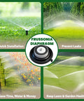 FRUSSONIA 4-pack sprinkler valve diaphragm repair kit; NBR/Buna-N rubber; fits Hunter 3/4 in and 1 in PGV/SRV/ASV valves