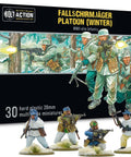 Winter Fallschirmjaeger Bolt Action Platoon Miniatures Pack Paintable 28mm WW2 German Paratroopers For Tabletop Gaming Box