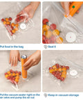 40 Piece Reusable Vacuum Sealer Bags With Air Valve For Food Storage And Sous Vide 20 Large And 20 Small Bags Keeps Food Fresher Five Times Longer Killer For Meal Prep Freezer Organization And Everyday Kitchen Use