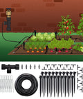 Tomato Garden Drip Irrigation System Kit For 10 Plants With Push Connect Fittings Water Saving Design No Tools Needed