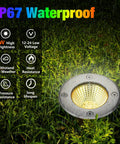 16 Pack 3W LED Well Lights For Low Voltage Outdoor Landscape Lighting Kit With 32 Connectors In Ground Waterproof Warm White