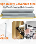 15 Gauge Angled Finish Nails 34 Degree Galvanized Set 900 Pack For Pneumatic Or Electric Nailer Assorted Sizes with nailer in use