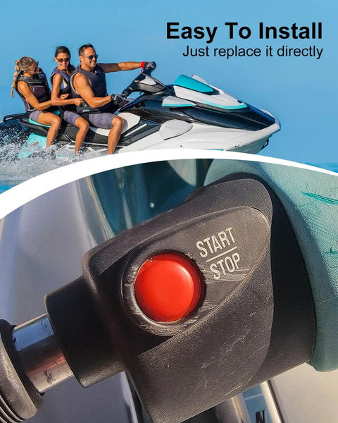 Plug And Play Start Stop VTS Switch Housing With Two Switches For SeaDoo SP SPX close-up installed on Sea-Doo jet ski