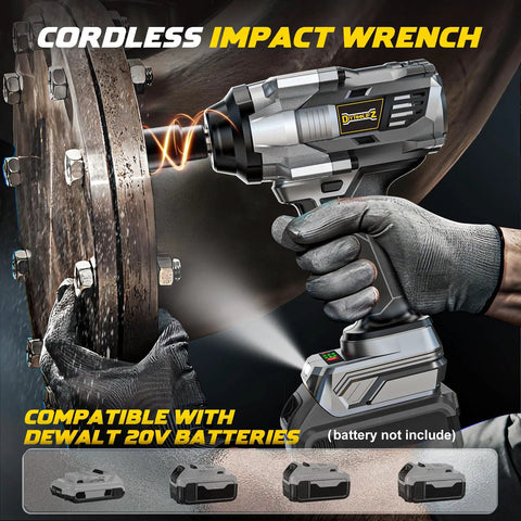 Bare Tool One Half Inch Cordless Impact Wrench, 1110 Ft-Lbs Brushless Motor, No Battery Or Sockets Included in use on car tire