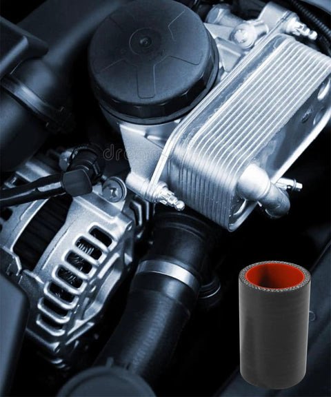 Heavy Duty Universal Straight Silicone Hose Coupler With Two Secure Metal Clamps For Car Radiator And Intake Pipes beside engine components