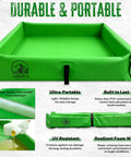 Spill Containment Berm 3 By 3 Portable Folding PVC Tray For Oil And Lab Chemical Spills Heavy Duty Reusable Collapsible Secondary Containment