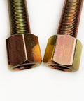 Close-up of nuts from Chevy Rear Ten Inch U Bolt Kit For Sixty To Seventy Two C10 And C20 Trucks With Coil Spring Rear End