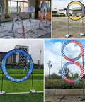 Portable Outdoor Drone Racing Hoop Kit For Backyard Obstacle Courses And Dog Agility Training with colorful rings