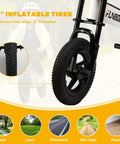 Electric Balance Bike For Kids 12 Inch Pneumatic Tires With 150W Peak Motor And 24V Battery 6 Mile Range Suspension Fork Adjustable Seat Kid Friendly Learn To Ride Toy For Ages 3 To 8 front wheel with 12-inch inflatable tire and suspension fork