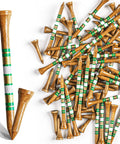 Birch Wood Golf Tees Value Pack 100 Count with 80 Regular Tees in Two and Three Quarters or Three and a Quarter Inches and 20 Short Tees