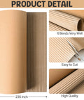 Beefy 17 Inch Wide Corrugated Cardboard Roll, 235 Inch Long, showing flexibility, cutability, and high quality texture details