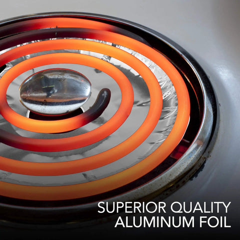 Round Electric Stove Burner Covers 50 Pack 6 Inch And 8 Inch Disposable Aluminum Foil Stove Top Bib Liners To Keep Kitchen Range Clean.