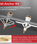 Hollow Wall Anchors Kit With Screws Grey And White Plastic Drywall Anchors Set Of 60 And 30 Screws Self Drilling Zinc
