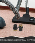 Slick Hardworking 6 Pack Steam Cleaner Brush Head Replacements Featuring Durable Plastic And Copper Build For Quick Swap Commercial Floor Mop Parts That Crush Grime With Zero Sweat on plush carpet with steam cleaner