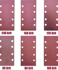 Hook And Loop Sandpaper Sheets For 1/3 Sheet Sander Pack With 60 80 100 120 150 And 240 Grit Aluminum Oxide for DIY projects
