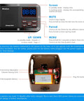 Wireless Driveway Alarm System With Outdoor Motion Sensor, 1800 Ft Range, weatherproof receiver components, rechargeable battery